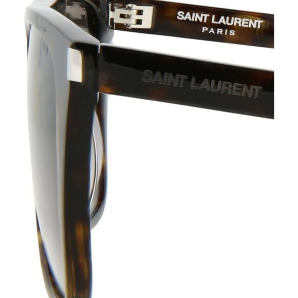 Saint Laurent Unisex Square/Rectangle Havana Havana Grey Fashion Designer - Picture 5 of 5